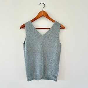 Gray Knit Sleeveless Top